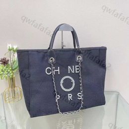 Designer Tote Bag ch Pearl Bag 2024 Womens Fashion Luxury Handbag Evening Bag Brand Womens Beach Bag Canvas embroidered large capacity womens Shopping shoulde TBE6