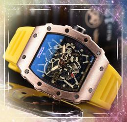 Famous Luxury Mens Flowers Skeleton Designer Watches Sports City Dweller Clock Colorful Silicone Man Trend Popular Quartz Wristwatches Relogio Masculino gifts