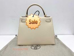 Top Ladies Designer eKolry Bag Counter New 28 Cream Platinum Button Ep Leather Handbag