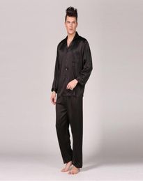 Autumn Mens Stain Silk Pyjama Set Pyjamas Men Sleepwear Modern Style Silk Nightgown Home Male Satin Soft Cosy For Sleeping 20193622451267
