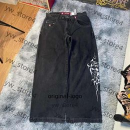 jnco jeans trend designer Men's Jeans Streetwear jnco Y2k Hip Hop Cartoon Graphic Print Vintage Baggy Black Pants Men Women High Waist Wide Leg Trousers 2454