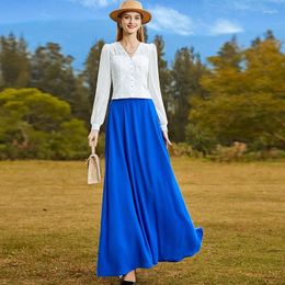 Work Dresses Office Lady Matching Sets White Blouse And Long Skirt Suit Women 2 Piece Set Blazer Girls Spring/Summer