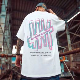 2024 Summer T shirt for men clothing cotton oversize short sleeve Tee Y2k casuals streetwear sports baggy printing T-shirt S-3XL 240516