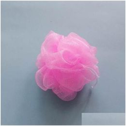 Bath Brushes Sponges Scrubbers Loofah Ball Mesh Sponge Milk Shower Accessories Nylon Brush 5G Soft Body Cleaning Lx3931 Drop Delivery Dhbls