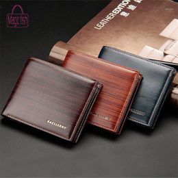 Magic Fish 2019 New Vintage Men Leather Wallet Short Slim Male Purses Money Clip Multi-card Position1 296S