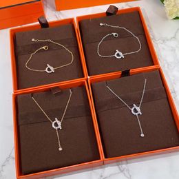 Necklaces woman designer luxury Pendant Necklaces for women Pig nose necklace small Q tassel collarbone chain 925 sterling silver white gold not fade necklace