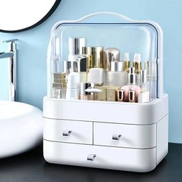 Storage Boxes 1pc Dust-Proof Cosmetics Box - Desktop Makeup Organiser With Drawer For Skin Care Products