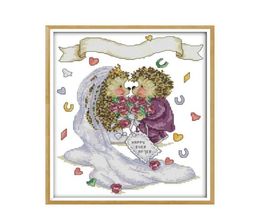 The 's wedding Patterns Counted Cross Stitch kit DIY Hand Made Embroidery set Needlework Home Decoration Send Gift28526228730