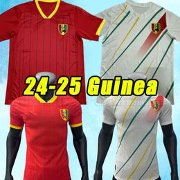 24 25 Soccer Jerseys Guinea National Team fans Player White Red 2024 2025 Football Shirt Uniforms Guinee maillot de foot camiseta futbol Guins Camano Kante Traore