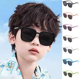 Children 2024 Fashion Kids Sunglasses Boy Girl Square Goggles Baby Travel Glasses 7 Colors Optional UV400 L2405