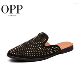 Dress Shoes OPP Summer Men Shoe Luxury Leather Party Quality Genuine Brogue Slip-on Daily Lofers For