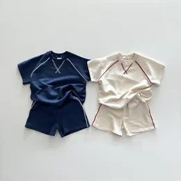 Clothing Sets 2024 Summer Baby Short Sleeve Clothes Set Infant Girl X Embroidery T Shirts Shorts 2pcs Suit Boys Sports Outfits