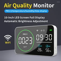 Smart WiFi Air Quality Monitor PM2.5 Meter Tester APP Real-time Temperature Humidity Detector Alarm Clock