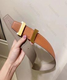 Luxury men039s leather belts for mens and womens designer doublesided available belt H buckle highend business fashion versat1685224
