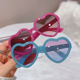 Cute Candy Colour Hearts Kids Children Retro Pink Cartoon Sun Glasses Frame Girls Boys Baby Sunglasses UV400 Eyewear