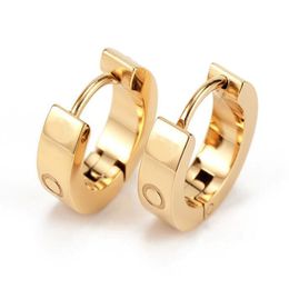 Fashion titanium steel nails Screwdriver Ear Cufflove earrings for mens and women gold silver jewelry for lovers couple gift NRJ 2446