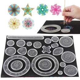 Other Toys DIYFunny Interlocking Gear Wheel Spirograph Drawing Toy Set for Childrens Painting Accessories Creative Education Toys s245176320