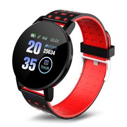 Hot Goods Hot Sale Smart Round Waterproof Fitness Tracker 119 Plus Ip67 Waterproof Heart Rate Monitor Relj Smart Watch