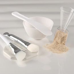 2024 DIY Facial Mask Bowl and Brush Set Soft Glue 5-Piece Set Silicone Home Made Diaphragm Regulating Bowl Spa Beauty Toolsdiy silicone beauty tools