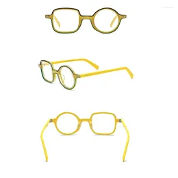 Sunglasses Frames Belight Optical Combo Color Colorful Square With Round Shape Acetate Women Vintage Spectacle Frame Prescription Lens 19313