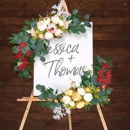Decorative Flowers 85cm DIY Artificial Lintel Flower Wedding Decoration Peony Hydrangea Arch Outdoor Garden Decor