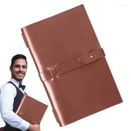 Kitchen Storage Leather Carte Covers Restaurant Menus Holder Wear-Resistant El Sleeves Oil-Proof Folder For