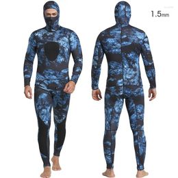 Women's Swimwear 1.5MM Split Wetsuit Men's Camouflage Snorkel Warm And Cold Protection Outdoor Swimsuit Two Piece Set