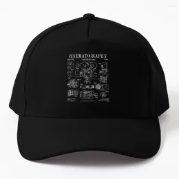 Ball Caps Cinematography Movie Film Camera Vintage Patent Print Baseball Cap Party Hats Kids Hat Hood Luxury Female Men's