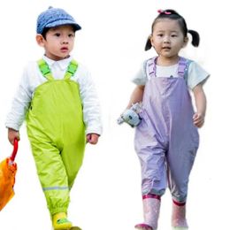 Summer Spring Baby and Girls Boys Waterproof PU Bodysuit Kids Single Layer Breathable Rain Pants Child Outfit Jumpsuit 1-8 Years 240516