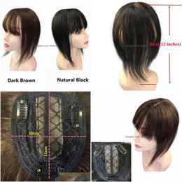 Human Chignons Toppers Ane Hair Clip Bangs Fringe Volume Brazilian Straight Nonremy Air For Loss Hine Drop Delivery Products Remy Vir Dhsy4