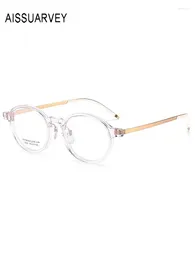 Sunglasses Frames Small Round Titanium Acetate Glasses Frame Men Women Optical Clear Prescription Eyeglasses Brand Designer Vintage