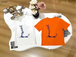 Top Baby T-shirts Hollow logo printing child tees Size 100-150 kids designer clothes summer boys girl Short Sleeve Jan10