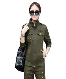 Women039s Jackets Women Military Army Green Jacket With Epaulets 2022 Ladies Embroidery Womens Casual Cargo JacketWomen039s5155969