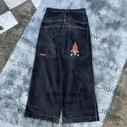 jnco jeans trend designer Men's Jeans Streetwear jnco Y2k Hip Hop Cartoon Graphic Print Vintage Baggy Black Pants Men Women High Waist Wide Leg Trousers 5487