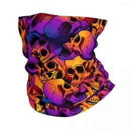 Scarves Cool Skull Bandana Neck Cover Printed Colorful Balaclavas Wrap Scarf Multi-use Headwear Running Unisex Adult Breathable