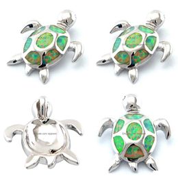 Pendant Necklaces Women Jewellery Necklace Sea Turtle Fashion Green Opal Mexican 925 Stamped Drop Delivery Pendants Dh176