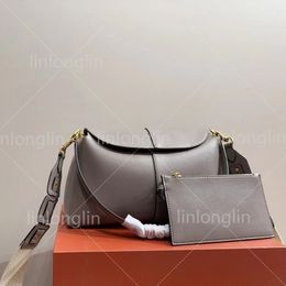 luxury designer leather dumpling bag handbags women grey brown corssbody messenger bags purse tote fashion shoulder bag lady 2 in 1 handbag totes