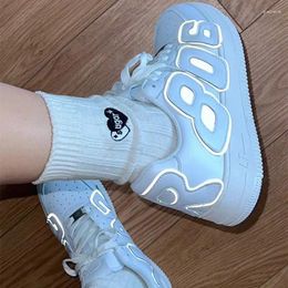 Casual Shoes Letters Applique Small White Women Sneakers Hundreds Of Student Trends Retro Sports For Designer