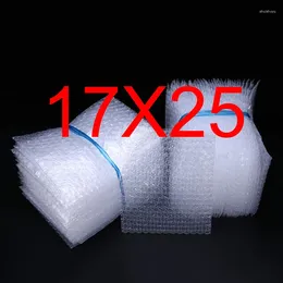 Storage Bags 100Pcs 17X25cm Plastic Protective Wrap Envelope White Bubble Foam Packing PE Clear Bag Shockproof Cushioning