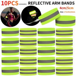 Knee Pads Reflective Bands Adjustable Tape Straps High Visibility Bracelet Strap For Night Walking Cycling Running