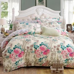 Bedding Sets UNIHOME Cotton Blend Duvet Cover Vintage Floral Pattern Design(huawujiaren)