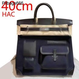 Tote Bags Hac 40cm Handbags Designer Bag Handmade Leather Patchwork Canvas Multifunctional Handbag with Large Capacity for Both Men and Womens Travel