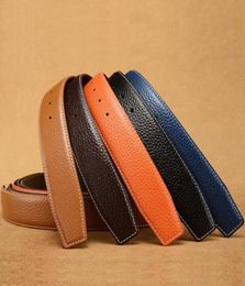 Classic Men Designer Belt fashion casual letterPlate buckle smooth womens mens leather belt width 38cm with orange box size 10515660827