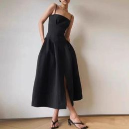 The * row women's black suspender skirt