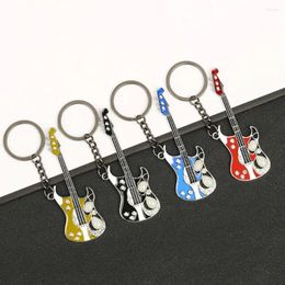 Keychains Harajuku Y2k Guitar Key Chain For Women Sweet Cool Fashion Rings Pendant Vintage Aesthetic Accessories Gift