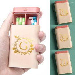 Storage Bottles Weekly Tablet Organiser Holder Portable Outdoor Compartment Case Wreath Letter Pattern Dispenser