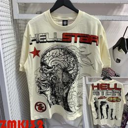 Hell Starr T-Shirt Hellstart Shirt Mens And Womens Designer Short Sleeve Fashionable Printing With Unique Pattern Design Style Harajuku Hip Hop T-Shirts 439