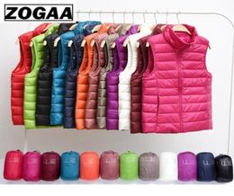 ZOGAA 2020 Winter Women Down Vest Fashion Female Sleeveless Vest Jacket Warm Down Jacket Plus Size Women Sleeveless Jackets 3XL4338004