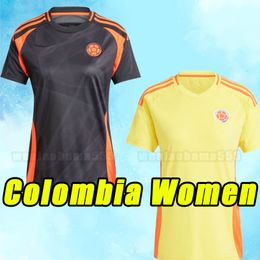 Women girl 2024 Colombia Away Soccer Jerseys Fans FALCAO JAMES home football shirt CUADRADO National Team Camiseta de futbol maillot S-2XL uniform 2025 24 25