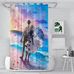 Shower Curtains Violet Evergarden Curtain Bathroom Decoration Birthday Gift